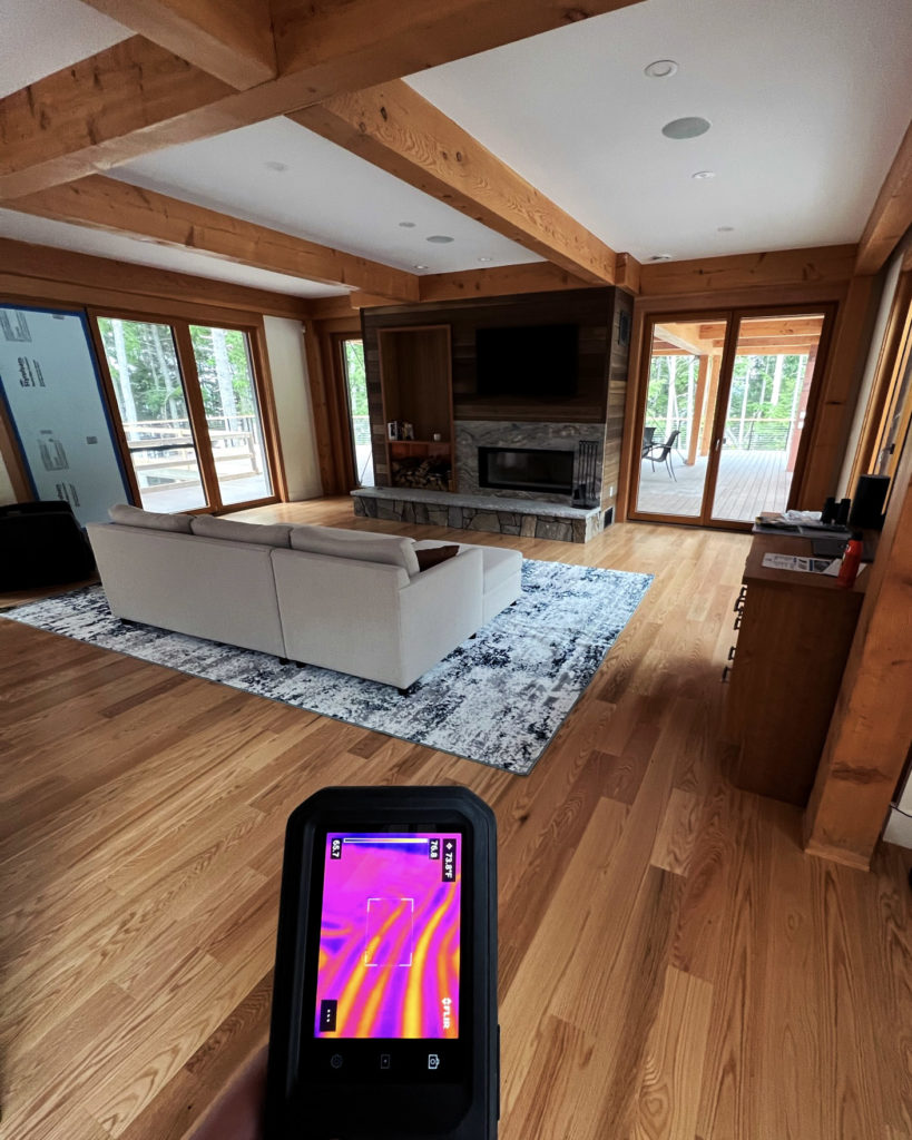 Radiant floor in heating.