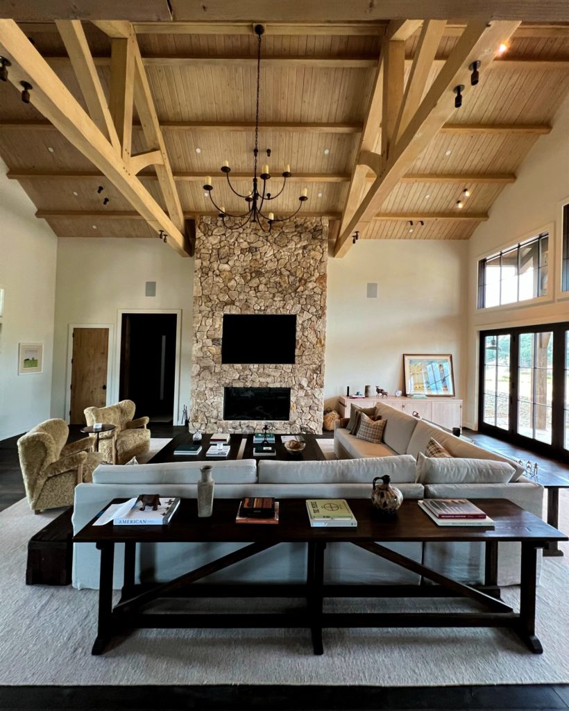 Living room in Bradley, CA, ranch home.