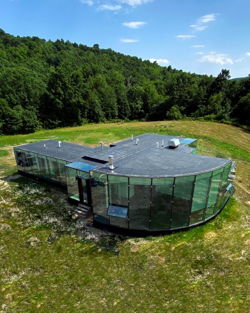 Arial photo of recent hydronic heating and cooling project.