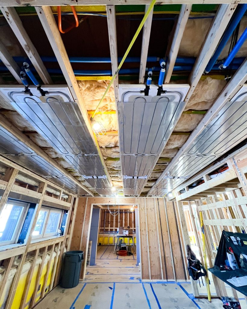 Hydronic heating and cooling system installed in a Hyalite Custom Building project.