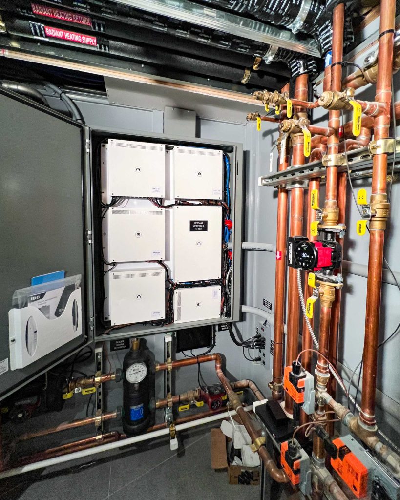 Messana Controls being used to manage hydronic heating and cooling, as well as a supplemental VRF system.