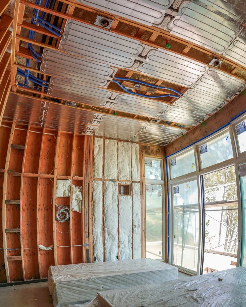 Ray Magic Ceiling Panels being used for hydronic heating in Aptos, California!