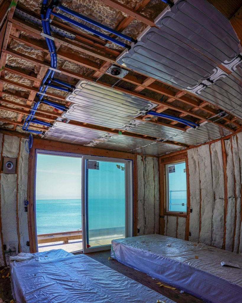 Radiant Ceiling Installed in Aptos home to provide radiant heating from above!