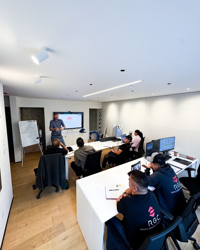 Francesco educating Rico's General Construction on Modern Hydronic Solutions.