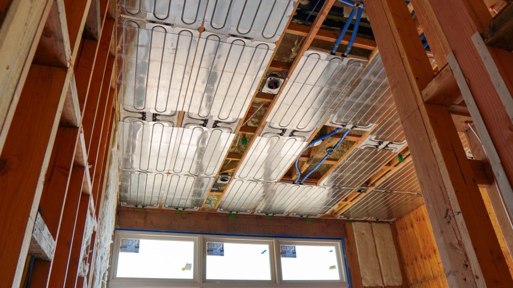 Ray Magic® NK radiant ceiling panels installed to provide radiant cooling and radiant heating.